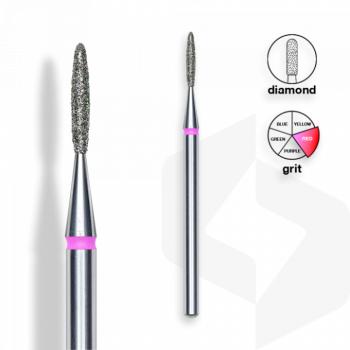 Staleks - Csiszolófej Gyémánt Keskeny Lándzsa 1,4 mm - 8 mm Piros - Finom FA10R014-8K () kép