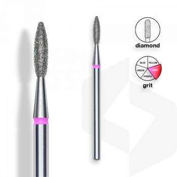 Staleks - Csiszolófej Gyémánt Lándzsa 2,1 mm | 8 mm Piros | Finom FA10R021-8K () kép