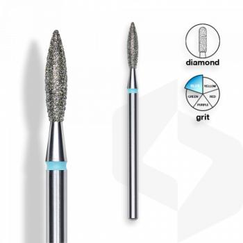 Staleks - Csiszolófej Gyémánt Lándzsa 2,3 mm | 10 mm Kék | Közepes FA10B023-10K () kép