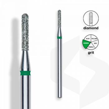 Staleks - Csiszolófej Gyémánt Lekerekített Henger 1,4 mm | 8 mm Zöld | Durva FA30G014-8K () kép