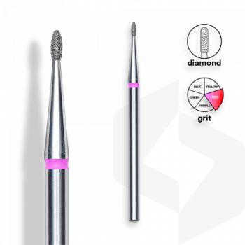 Staleks - Csiszolófej Gyémánt Ovális 1,2 mm | 3 mm Piros | Finom FA50R012-3K () kép