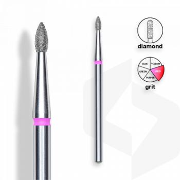 Staleks - Csiszolófej Gyémánt Ovális 1,8 mm | 4 mm Piros | Finom FA60R018-4K () kép