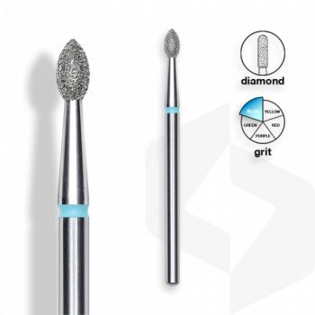 Staleks - Csiszolófej Gyémánt Ovális 2,5 mm | 4,5 mm Kék | Közepes FA60B025-4.5K () kép