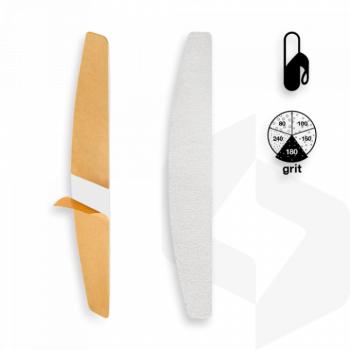 Staleks - Félhold Öntapadó Utántöltő Körömreszelő Papír 180 Grit - 30db DFE-40-180w - Fehér (30 db) kép