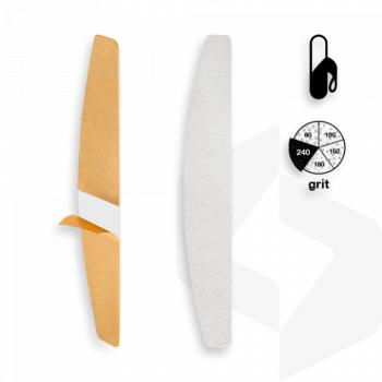 Staleks - Félhold Öntapadó Utántöltő Körömreszelő Papír 240 Grit - 30db DFE-40-240w - Fehér (30 db) kép