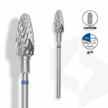 Staleks - Karbid csiszolófej kugli 6 mm | 14 mm Kék | Közepes FT90B060-14 () kép