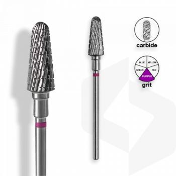Staleks - Karbid Csiszolófej Lekerekített Kúp 6mm | 14 mm Lila | Extra Durva FT70V060-14 () kép