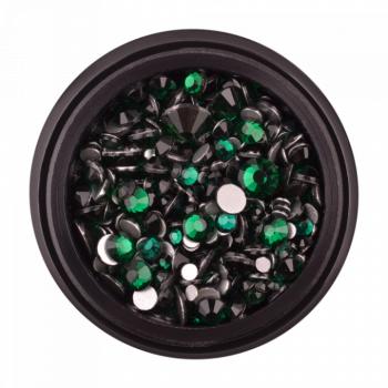 Strasszkő 15 dark green (400 db) kép
