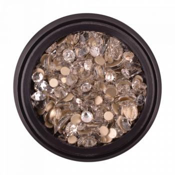 Strasszkő 31 white gold bottom (400 db) kép