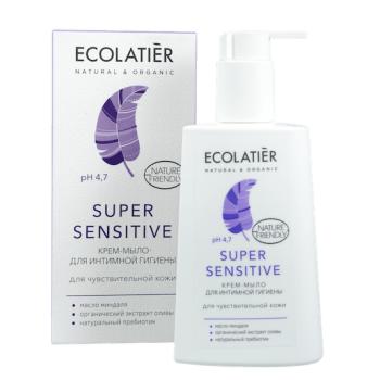 Tisztító krémgél az intim higiénia érdekében, pH 4,7- Super Sensitive - 250 ml- EcoLatier Organic kép