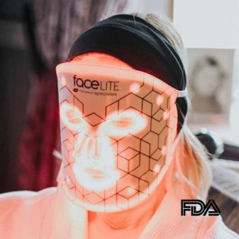 Rio Beauty faceLITE2 LED fényterápiás ránctalanító, bőrmegújító arcmaszk, FDA minősítéssel kép