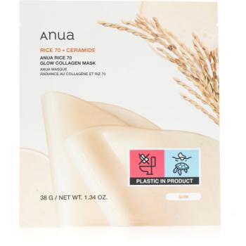 ANUA Rice 70 Glow Collagen Mask 38 g kép