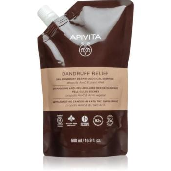 Apivita Dandruff Relief Dry Dandruff Dermatological Shampoo korpásodás elleni sampon száraz, viszkető fejbőrre Refill 500 ml kép