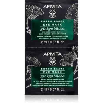 Apivita Express Beauty Eye Mask Gingko Biloba szem maszk a duzzanatokra és a sötét karikákra 2x2 ml kép