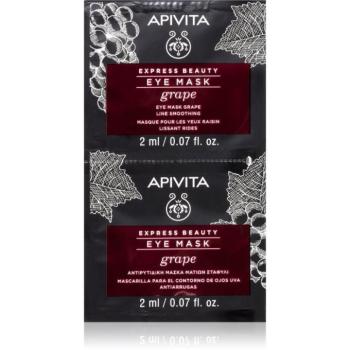Apivita Express Beauty Line Smoothing Eye Mask Grape szemmaszk kisimító hatással 2 x 2 ml kép