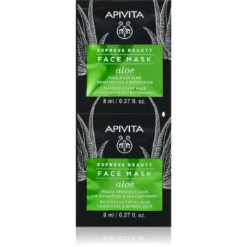 Apivita Express Beauty Moisturizing Face mask Aloe felfrissítő hidratáló maszk az arcra 2x8 ml kép