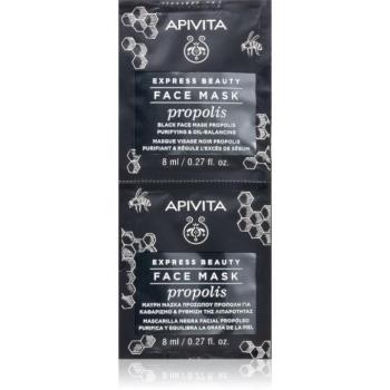 Apivita Express Beauty Purifying Face Mask Propolis tisztító fekete maszk zsíros bőrre 2x8 ml kép