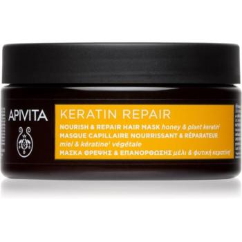 Apivita Keratin Repair Nourish Repair Hair Mask helyreállító hajpakolás töredezett, károsult hajra keratinnal 200 ml kép