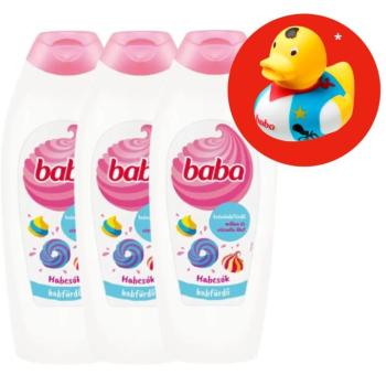 Baba Habfürdő Málna és Rózsafa 3x750ml + Ajándék Gumikacsa