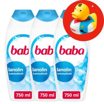 Baba Tusfürdő Lanolinos 3x750ml + Ajándék Gumikacsa