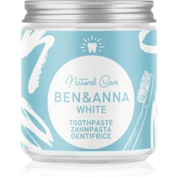 BEN&ANNA Natural Toothpaste White fogkrém üvegtégelyben fehérítő hatással 100 ml kép