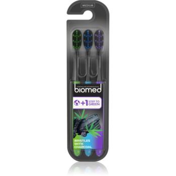 Biomed Black Charcoal fogkefék közepes 3 db kép