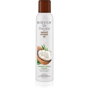 Biosilk Silk Therapy Coconut Oil Whipped Volume Mousse volumennövelő hajhab hajra kókuszolajjal 227 g kép