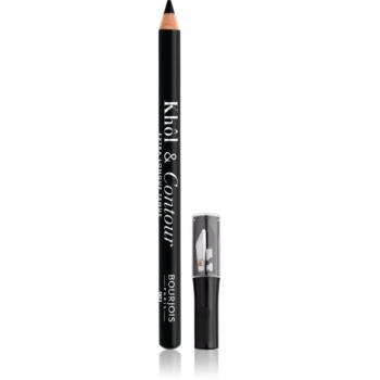 Bourjois Khôl & Contour Extra Longue Tenue tartós szemceruza hegyezővel árnyalat 001 Noir-issime 1,2 g kép