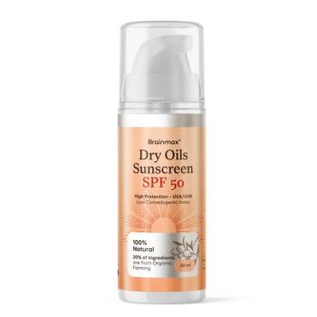 BrainMax Dry Oils Sunscreen Face, SPF 50, 50 ml kép