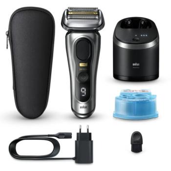 Braun Series 9 PRO+ 9567cc elektromos borotválkozó készülék tisztító- és töltőállomással Silver 1 db kép