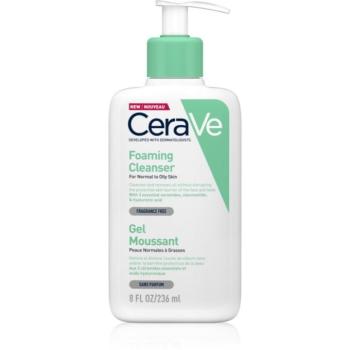CeraVe Cleansers Foaming Cleanser tisztító habzó gél normál és zsíros bőrre 236 ml kép