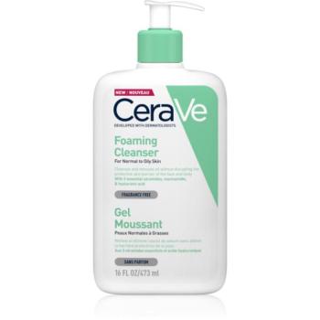 CeraVe Cleansers Foaming Cleanser tisztító habzó gél normál és zsíros bőrre 473 ml kép