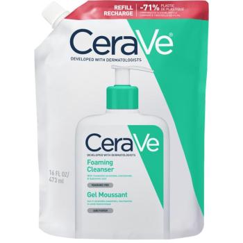 CERAVE tisztító habzó gél utántöltő, 473 ml kép
