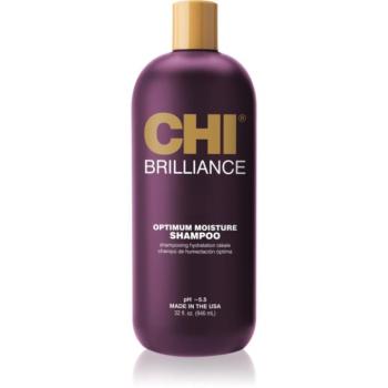 CHI Brilliance Optimum Moisture Shampoo hidratáló sampon a fénylő és selymes hajért 946 ml kép