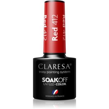 Claresa SoakOff UV/LED Color River géles körömlakk árnyalat Red 412 5 g kép