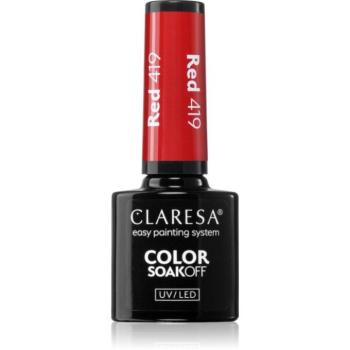 Claresa SoakOff UV/LED Color Warm Feelings géles körömlakk árnyalat Red 419 5 g kép