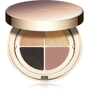 Clarins Ombre 4 Colour Eye Palette szemhéjfesték paletta a hosszan tartó hatásért árnyalat 08 - Amber Gradation 4.2 g kép