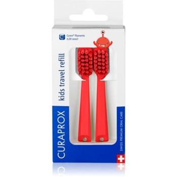 Curaprox Kids Travel refill tartalék kefék fogkefére 2 db kép