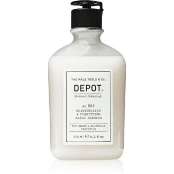 DEPOT 500 BEARD & MOUSTACHE SPECIFICS NO. 501 MOISTURIZING & CLARIFYING BEARD SHAMPOO hidratáló sampon szakállra 250 ml kép