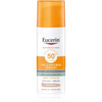 Eucerin Sun Oil Control Tinted krémes gél napozáshoz SPF 50+ 50 ml kép