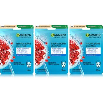 GARNIER Hydra Bomb Super Hydrating & Repulping Tissue Mask, 3x28g kép
