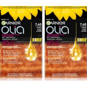 GARNIER Olia 7.40 Intenzív világos rézvörös 2 × 174 ml kép