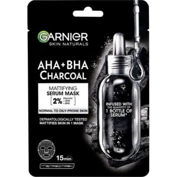 Garnier Textil Masks AHA+BHA Charcoal hidratáló gézmaszk aktív szénnel 28 g kép