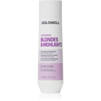 Goldwell Dualsenses Blondes & Highlights Anti-Yellow Shampoo sampon semlegesíti a sárgás tónusokat 250 ml kép