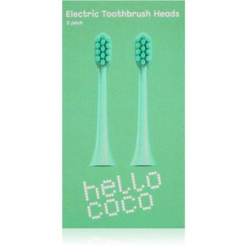 Hello Coco Electric Toothbrush Heads Green csere fejek a fogkeféhez 2 db kép