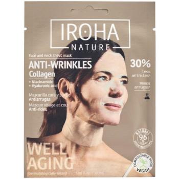 IROHA NATURE Ránctalanító kollagén maszk nyakra és arcra kép