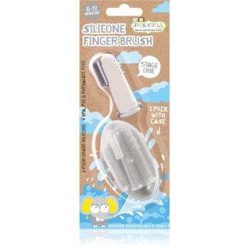 Jack N’ Jill Silicone ujjra húzható fogkefe gyermekeknek gyenge 6-18 hónapos 2 db kép