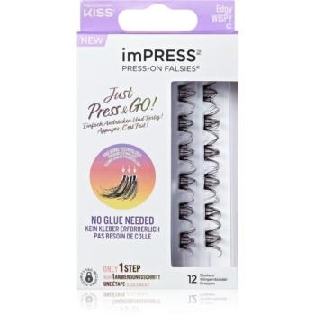 KISS imPRESS Just Press & GO ! Csomómentes elválasztott szempillák 12 db kép
