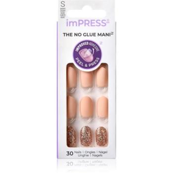 KISS imPRESS The No Glue Mani Short műköröm öntapadós Evanesce 30 db kép