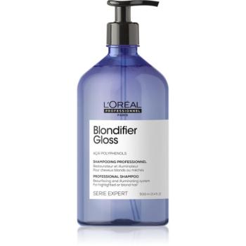 L’Oréal Professionnel Serie Expert Blondifier megszépítő és regeneráló sampon szőkített, melírozott, hideg szőke hajra 500 ml kép